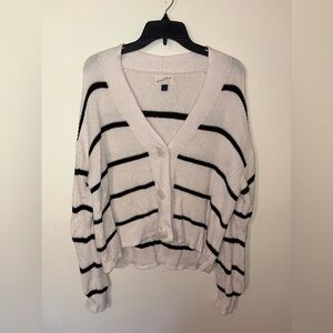 Universal Thread White and Black Cardigan Sweater Size Small